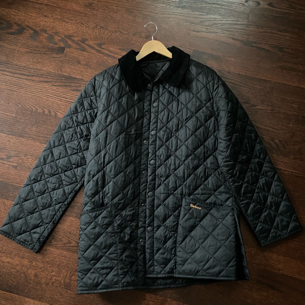 Mens Barbour Jacket Black Size Medium